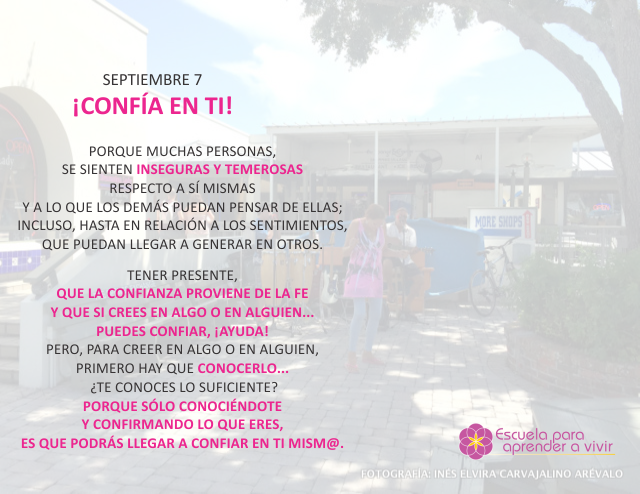 ¡Confía en ti!